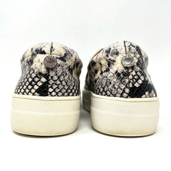 Steve Madden Gills Natural Snake Embossed Vegan Leather Slip-On Sneakers Size 7 - Picture 9 of 11